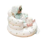 AirSwim - Silla inflable para bebés de 3 meses en adelante, asiento inflable de verano para sentarse, asiento inflable de suelo para bebé con bomba de aire integrada, color naranja