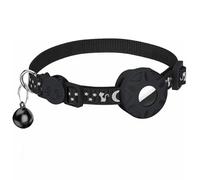 Airtag Collar para gato, collar refectivo para gato con hebilla de seguridad y soporte impermeable para AirTag de 3/8 pulgadas de ancho, collar de gato compatible con Apple Airtag para gatito cachorro