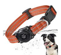 Airtag - Collar para Perro, 100% Impermeable, Integrado con Apple Air Tag, Collar Reflectante para Perro con GPS con Funda rígida de policarbonato para AirTag para Perros pequeños, medianos y Grandes
