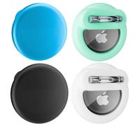 AirTag - Paquete de 4 fundas ocultas para Apple, soporte para Airtag, funda de silicona para rastreador GPS con pin invisible de seguridad, antipérdida, para niños, ancianos, ropa, mochila, equipaje