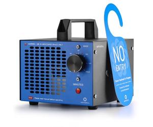 Airthereal MA5K Generador de Ozono, Ionizador de Aire y Eliminador de Olores con Temporizador de 120 Min, Ligero; para Coche, Humo, Mascotas y Sótanos; hasta 185 m², Azul