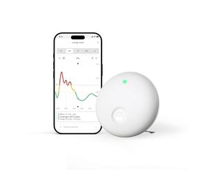 Airthings 321 Wave Enhance - Monitor de calidad del aire para CO2, COV, humedad, temperatura, presión, ruido y luz - Ideal para dormir mejor en dormitorios y mejorar la concentración en oficinas.