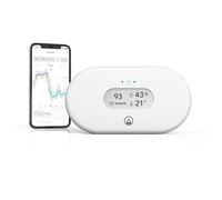 Airthings View Radon 2989 - Monitor de gas radón (gas radón, humedad, temperatura) con conexión Wi-Fi, función de hub y pantalla Calm Tech