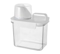 Airtight Laundry Detergent Dispenser | PVC, 13x8x18/24/30cm, 1100/1800/2300ml | Transparent Storage Container With Measuring Cup, For Powder Or Liquid, Organization, 1pc