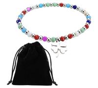 AIRTILY 1 Pieza De Pulsera De Perlas Coloridas, 1 Pieza De Bolsa De Almacenamiento Negro, Pulsera Boho, Pulsera Elee, Accesorios para Mujeres.