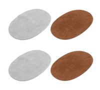 AIRTILY 2 Pares De Manchas De Cuero PU, Rodillas Ovales, Reparaciones para Ropa, Accesorios De Vestir De Bricolaje.