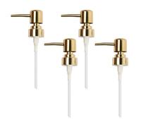AIRTILY 4 Piezas De Cabeza De Bomba De Oro con Paja, Creativo Y Hermoso, Cabezal De Bomba De Plástico Multifuncional, Reutilizable, Adecuado para Lotería, Champú De Gel De Ducha.