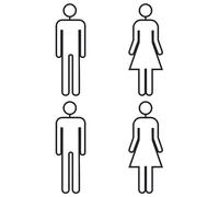 AIRTILY 4 Piezas De Logotipos De Hombres Y Mujeres, Logotipos De Inodoro, Señales De Identificación para Hombres Y Mujeres, Accesorios para El Baño, Signos Acrílicos Impermeables.