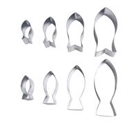 AIRTILY 8 Piezas De Forma En Forma De Pescado, Forma De Acero Inoxidable, Forma De Molde, Accesorios para Hornear, Herramientas De Cocina.