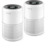 AIRTOK 2PC Purificador de aire de con esponja perfumada, Purificador de aire con filtro hepa que elimina el polvo, olor de mascotas, filtro de aire de 4 etapas|air purifier 3 velocidades|luz nocturna
