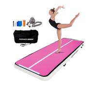 AIRTRACK NORDIC Home 3 m edición Especial Multicolor con Bomba de Aire, colchoneta Inflable, para Gimnasia, Yoga, Duradera y fácil de Transportar, colchoneta Deportiva Air Track (Rosa)