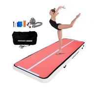 AIRTRACK NORDIC Home 3 m edición Especial Multicolor con Bomba de Aire, colchoneta Inflable, para Gimnasia, Yoga, Duradera y fácil de Transportar, colchoneta Deportiva Air Track (Coral)