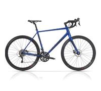 Airtracks 28 bicicletas Gravel Bike Whisper Elite MD de 2 x 9 velocidades Shimano Sora ST-R3000 azul - Altura del cuadro 52 cm y 56 cm - Modelo 2026 (56 cm (altura 180-195 cm)