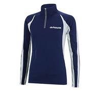 Airtracks Camiseta unisex de manga larga, perfecta para correr durante el invierno, transpirable, con reflectores, otoño/invierno, mujer, color azul marino, tamaño M - Damen