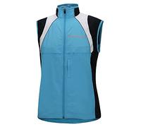 Airtracks Chaleco de ciclismo funcional para mujer - Chaleco para correr - Chaleco ligero - Chaleco de ciclismo - Resistente al viento - Impermeable - Reflectante, azul claro, M