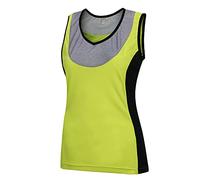 Airtracks Maillot de ciclismo para mujer, sin mangas, de manga corta, transpirable, de secado rápido, reflectores, neón, S