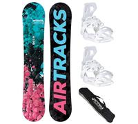 AIRTRACKS Snowboard Set (Paquete Completo) Tabla Polygonal Mujer+Fijaciones Master FASTEC W+Bag/Nuevo