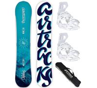 AIRTRACKS Snowboard Set - Tabla ORBELUS Lady 150 - Fijaciones Master W M - SB Bag