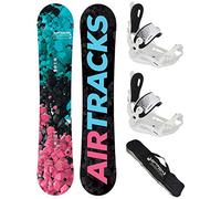 AIRTRACKS Snowboard Set - Tabla Polygonal Mujer 154CM - Fijaciones Master W M - SB Bag/Nuevo