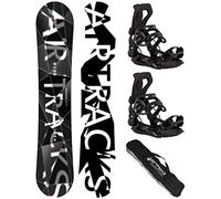 AIRTRACKS Snowboard Set - Tabla REFRACTIONS Game Wide 165CM - Fijaciones Master L - SB Bag/Nuevo