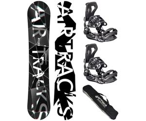 AIRTRACKS Snowboard Set - Tabla REFRACTIONS Game Wide 165CM - Fijaciones Master L - SB Bag/Nuevo