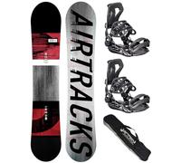AIRTRACKS Snowboard Set Tabla Waves Extra Wide Hombre 159 - Fijaciones Master L - SB Bag