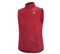Airtracks Team Line - Chaleco de ciclismo para mujer, ligero, resistente al viento, impermeable, reflectante, rojo, XL