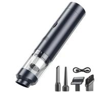 AirTrek Pro - Compact Vacuum & Blower with Enhanced Dual Power, High Power Suction & Air Duster for Car, Home, Office, Quiet Operation, Deep Cleans Fast (Black)