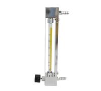 AIRUIXI actuador Lineal Caudalímetro de Tubo de Vidrio LZB-10, 500-5000 L/h, rotámetro Vertical de área Variable for Agua, Aire y líquido, con válvula(5-45L-min)