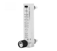 AIRUIXI Caudalímetro Medidor de Flujo de Aire LZQ-7 de 2 a 20 LPM con válvula de Control for Conector de oxígeno, Flujo Ajustable(0-3LPM)