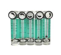 AIRUIXI Caudalímetro Medidor de Flujo de Aire y oxígeno acrílico de 0-3 LPM, 93 mm, con válvula de Control y Conector metálico de 0,1 MPa, latón niquelado acrílico.(0.1-1L per Min 93mm)