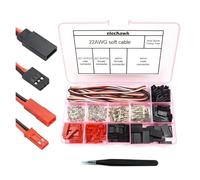 AIRUIXI Kit de Conectores Kit de 400 Conectores de 2/3 Pines Hembra y Macho for JR JST SYP, Cable Puente Macho y Hembra for Robot, avión, Coche, servo.