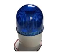 AIRUIXI Luz Industrial de Torre Señal Lámpara LED de Advertencia con señal estroboscópica de Alarma de Seguridad, luz Intermitente pequeña de Color Azul, 12 V, 24 V, 110 V y 220 V(24V)
