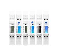 AIRUIXI medidor de energía Medidor de energía monofásico con retroiluminación Azul for riel DIN, 5(45) A, 45A, 220V, 230V, 50HZ, 60HZ, Pantalla, KWH, vatios-Hora(230V Backlight)