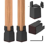 AIRUJIA Elevadores De Muebles con Llave, Elevador Mesa 10Cm, Elevadores Cama para Sofá Mesa De Escritorio, Se Adapta a Diámetros De 28 Mm a 60 Mm, Soporta 20.000 Libras 4 Paquetes De Negro