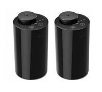 Airversa Difusor de aceites Esenciales sin Agua. Nebulizador a Pilas, Mini máquina de Aromas. Aromaterapia, 4 temporizadores, 3 Niveles de Vapor. para casa, Coche, Oficina. AN6 Negro 2 pcs