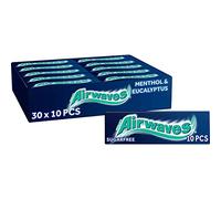 wrigleys Airwaves Strong dragees, Chicle, 30 paquetes de 10 chicles