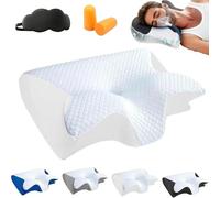 Airway Pro Sleep Apnea Relief Pillow, Airway Pro Pillow, Cervical Neck Pillows, Support Your Head, Neck, Shoulders, Memory Foam Ergonomic Side Sleeper Pillows for Side and Back Sleepers (White)