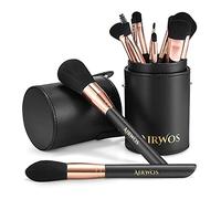 AIRWOS Juego de brochas de maquillaje profesional de 14 piezas, con asas de perlas, de alta calidad, sintético, base, polvo, rubor, mezcla, sombra de ojos, correctores, brochas de maquillaje con