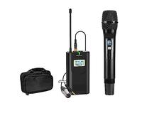 AIRYSSFU Kit de Tarjeta de Sonido, CVM-WM100 H Micrófono de Mano inalámbrico Profesional UHF de 48 Canales