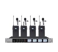 AIRYSSFU Kit de Tarjeta de Sonido, de micrófono inalámbrico Micrófono de Auriculares Micrófono de Condensador Adecuado for micrófono de Escenario de Iglesia(Lavalier Microphone)