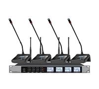 AIRYSSFU Kit de Tarjeta de Sonido, de micrófono inalámbrico Micrófono de Auriculares Micrófono de Condensador Adecuado for micrófono de Escenario de Iglesia(Conference)