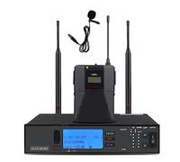 AIRYSSFU Kit de Tarjeta de Sonido, de micrófono inalámbrico Profesional Puesta en Escena Canto Fiesta Grande(Lavaliar 572-590MHz)