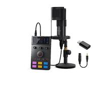 AIRYSSFU Kit de Tarjeta de Sonido, Interfaz de Audio C1-K1 con micrófono XLR for transmisión/Juegos/podcasting, Tarjeta de Sonido(ADCaster C1-K1)