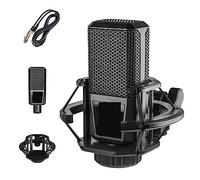 AIRYSSFU Kit de Tarjeta de Sonido, Juego de micrófono de Condensador de grabación de 3,5mm micrófono de Estudio con Tarjeta de Sonido en Vivo V8S for transmisión de Karaoke Podcasting(Set A)