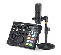 AIRYSSFU Kit de Tarjeta de Sonido, Kit Todo en uno AM100 K1, Tarjeta de Sonido de Podcasting Profesional, Interfaz de micrófono de Condensador de grabación de Estudio
