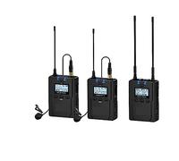 AIRYSSFU Kit de Tarjeta de Sonido, Micrófono de Solapa inalámbrico UHF CVM-WM200 con Almacenamiento en Tiempo Real, micrófono inalámbrico de Doble Canal Lav(WM200 Pro(A))