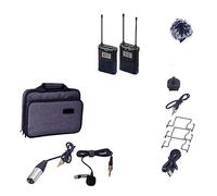 AIRYSSFU Kit de Tarjeta de Sonido, Micrófono inalámbrico CVM-WM100 Plus Micrófono de Solapa inalámbrico Dual UHF Profesional de 48 Canales(WM100 Plus(C))