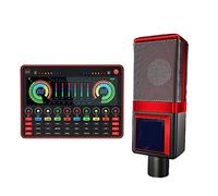 AIRYSSFU Kit de Tarjeta de Sonido, T7 USB Condensador micrófono G4 Tarjeta de Sonido Profesional Podcast PC micrófono for PC Live Streaming Gaming