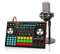 AIRYSSFU Kit de Tarjeta de Sonido, Tarjeta de Sonido for transmisión en Vivo, Paquete de Equipo de Podcast de micrófono y Tarjeta de Sonido en Vivo G5 Pro, Kit Todo en uno